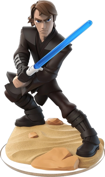 Disney Infinity - 3.0 - Figure - Star Wars - Anakin Skywalker - Angry Man in Brown Tunic with Blue Lightsaber - INF-1000200 - USED