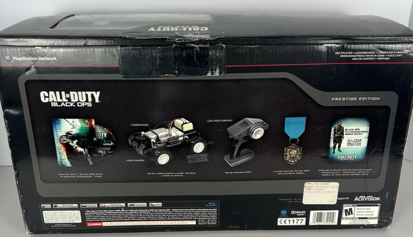 PS3 Call of Duty - Black Ops - Prestige Edition - Complete with Big Box, Steelbook Case, Collectors Medal, RC-XD Surveillance RC Vehicle and Transmitter w/ Screen - DLC MAY NOT BE INCLUDED