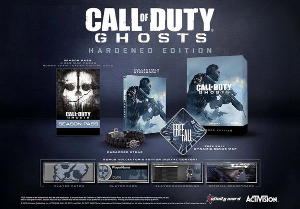 PS3 Call of Duty - Ghosts - Hardened Edition - Complete with Game, Steelbook and Paracord Bracelet - DLC MAY NOT BE INCLUDED