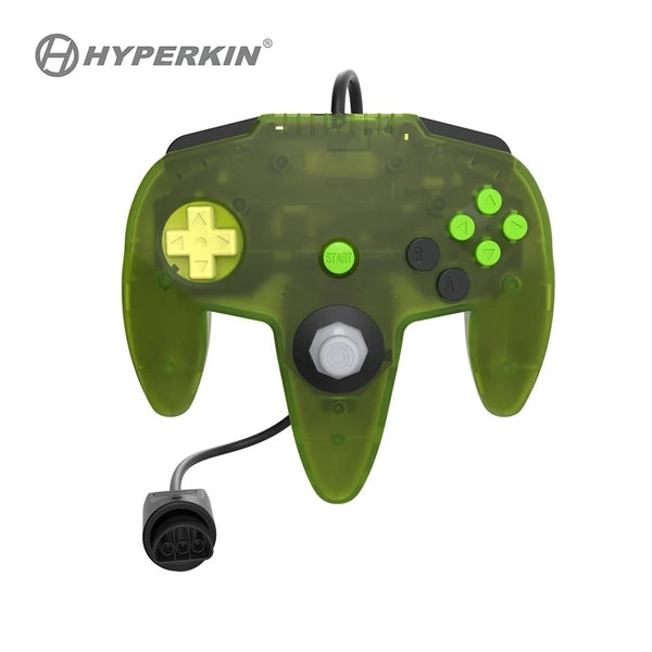 N64 Controller (3rd) Captain+ Premium Controller – Special Edition - works on original N64 & Modretro M64 consoles - Hall Effect Stick 64 - EMERALD Clear Translucent Green - NEW