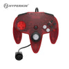 N64 Controller (3rd) Captain+ Premium Controller – Special Edition - works on original N64 & Modretro M64 consoles - Hall Effect Stick 64 - RUBY Clear Translucent Red - NEW