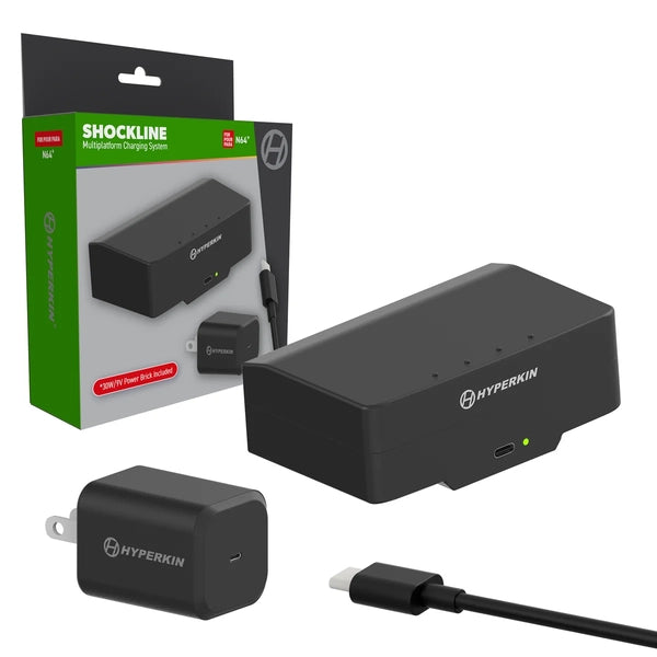 N64 AC adapter (3rd) Hyperkin SHOCKLINE - 30W 9V - converts to power port to USB-C - NEW