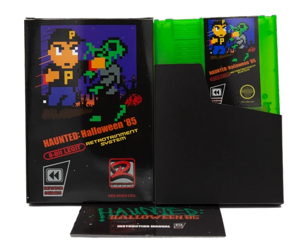 NES Haunted - Halloween '85 - Green Cartridge Version - Complete in Box - HOMEBREW / UNOFFICIAL & UNLICENSED RELEASE