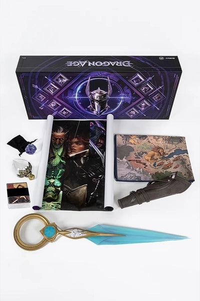 Dragon Age - The Veilguard - Rook's Coffer - Big Box, Card Deck, Glass Potion Flask, Companion Litho Print, Light Up Lyrium Dagger, Enchanted D12 Die, Cloth Map and Quiver and Thank You Letter - GAME NOT INCLUDED FOR ANY PLATFORM