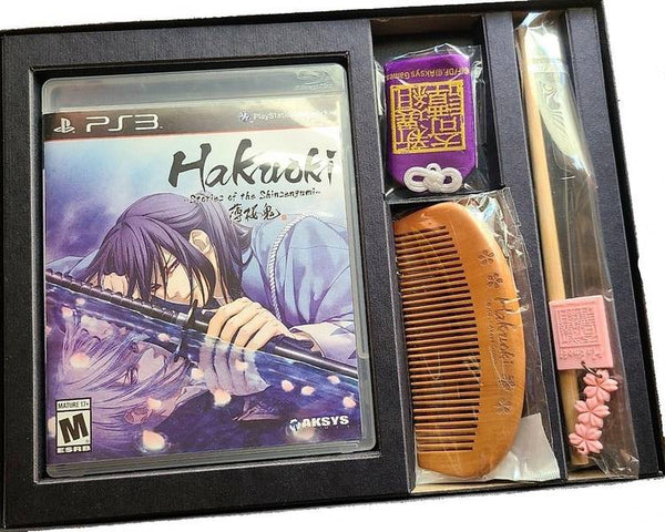 PS3 Hakuoki - Stories of the Shinsengumi - Limited Edition - Complete with Outer Box, Game, Purple Love Charm, Hair Comb and Hair Pin
