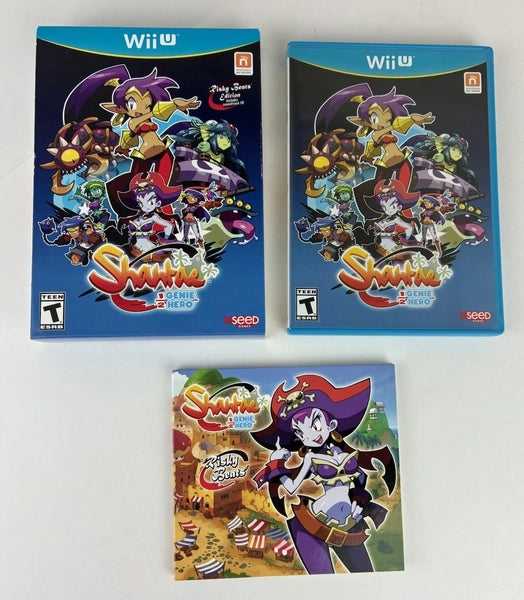 WiiU Shantae - Half Genie Hero - Risky Beats Edition - Outer Box, Game and Soundtrack CD