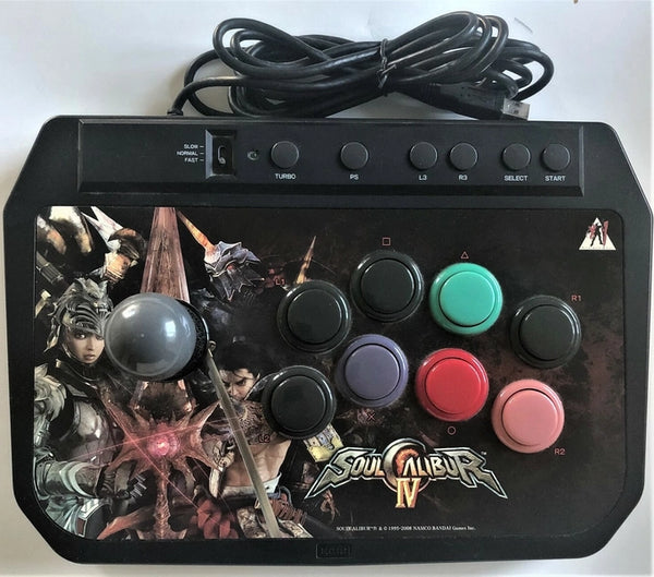 PS3 Controller (3rd) - Wired - Arcade Fight Stick - HORI - Soul Calibur IV 4 - USED