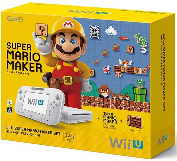 WiiU F - WiiU - Nintendo WiiU HW - System - 32GB - Super Mario Maker Bundle - White - Complete in Box - JAPANESE IMPORT