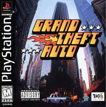 PS1 Grand Theft Auto GTA - BLACK LABEL - No Map