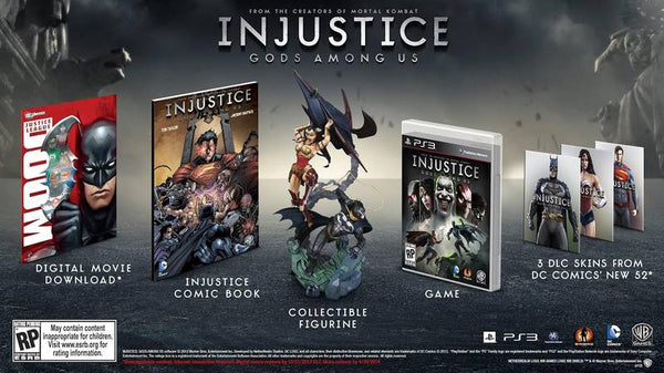 PS3 Injustice - Gods Among Us - Collector's Edition - Complete with Big Box, Game, Statue and Comic Book - DLC MAY NOT BE INCLUDED