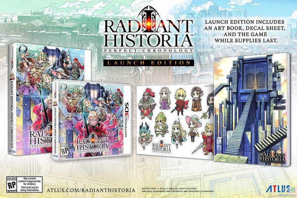 3DS Radiant Historia - Perfect Chronology - Launch Edition - Complete with Big Box, Game, Artbook and Decal Sheet