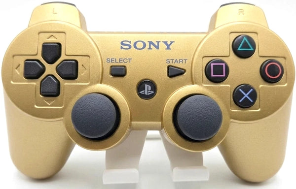 PS3 Controller (1st) Wireless Sony - Dual Shock 3 - SIX AXIS - Yakuza 5 Emblem Edition - Gold and Black - USED - JAPANESE IMPORT