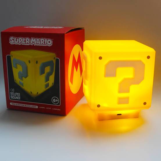 Gamer Gear - Room Decor - Nintendo - Super Mario - Mini Question Block Light with Sound - NEW