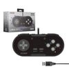 NS PC MAC STEAM - (3rd) Retrobit - Legacy 16 - wired USB SNES style controller - Onyx Black - NEW