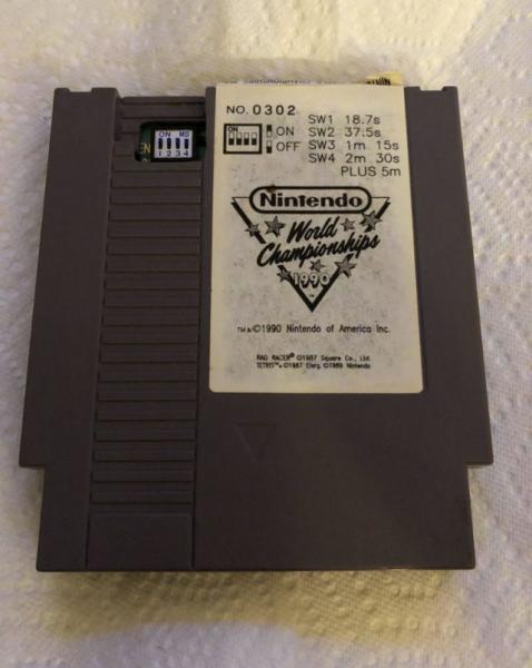 NES Nintendo World Championships - 1990 - original cartridge - SUPER RARE - White Label