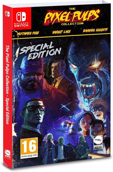 NS Pixel Pulps Collection - Special Edition - Game, Slipcover, and 3 Postcards - PAL IMPORT