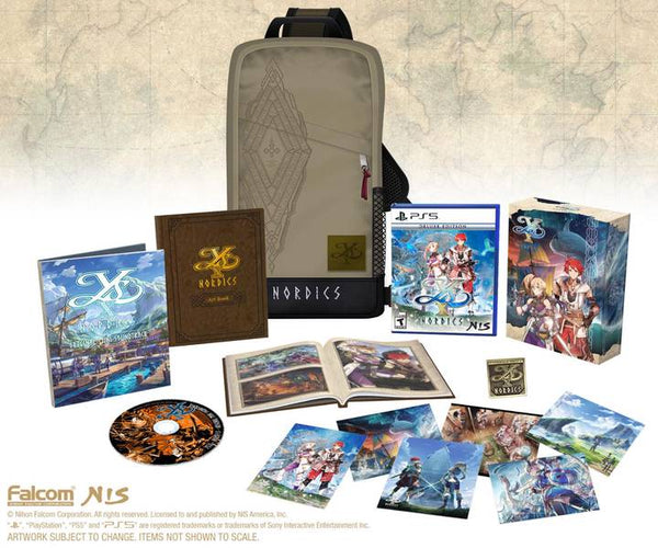 PS5 Ys X - Nordics - Limited Edition - Complete with Big Box, Game, Sling Bag, Art Book, Art Cards, Metal Pin and OST CD - NEW