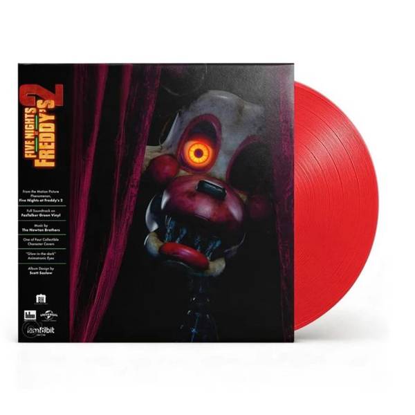 Music VINYL RECORD - Newton Brothers - Five Nights at Freddys 2 - FNAF 2 - Video Game soundtrack - RED Single LP - NEW