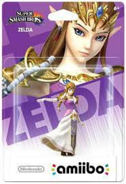 Amiibo - Gold Smash Base - Zelda - Legend of Zelda - pointy eared elf princess with pink top and gold crown with arm pointing away - NEW