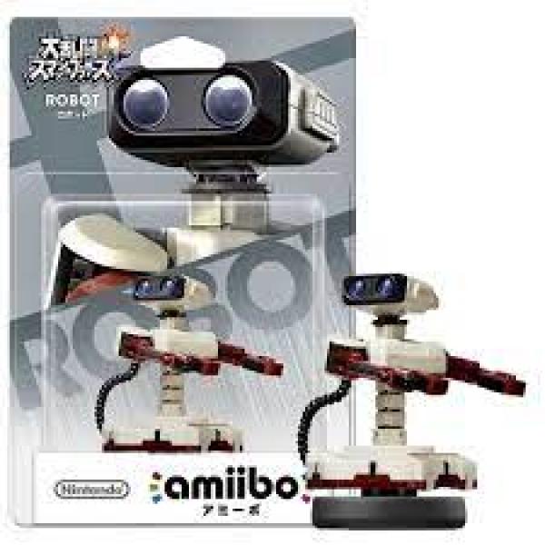 Amiibo - Gold Smash Base - R.O.B. - Gyromite - Famicom Version (Red Arms) - A Robot that moves Gyros to push NES controller buttons - JAPANESE IMPORT - NEW