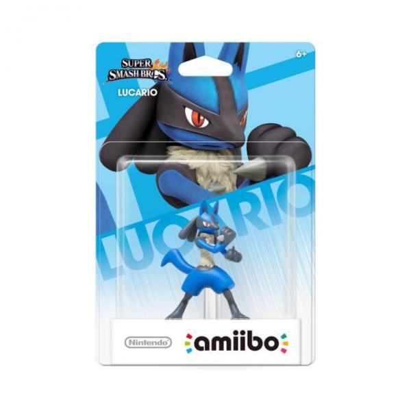 Amiibo - Gold Smash Base - Lucario - Pokemon - Blue and black fighting dog fox guy - NEW