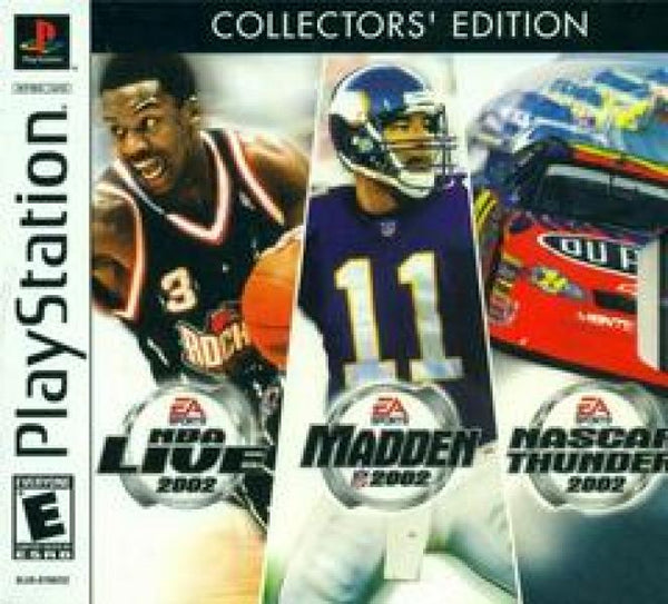 PS1 EA Sports Collectors Edition - NBA Live 2002, Madden 2002, and NASCAR Thunder 2002