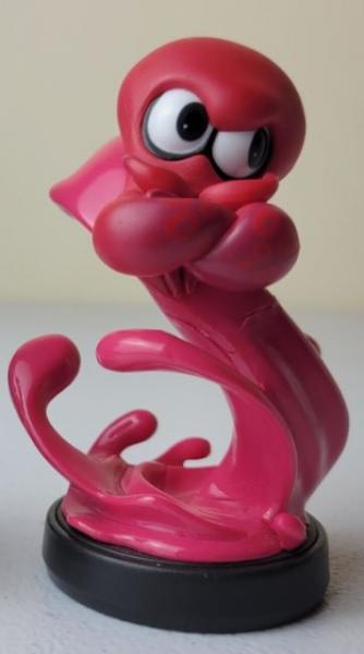 Amiibo - Black Splatoon Base - Pink Octoling Octopus - USED
