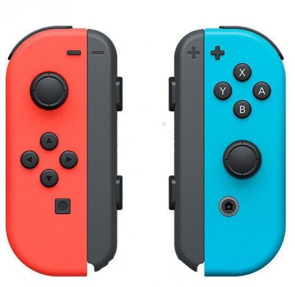 NS Joy Con Controllers (1st) Set of 2 - Standard Left Red / Right Blue - USED