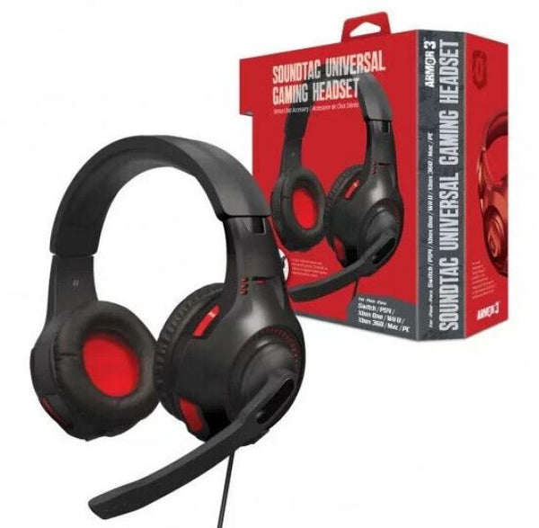 PS4 XB1 NS USB PC - Universal Gaming Headset - (3rd) Soundtac - Armor3 - BLACK trim - USED