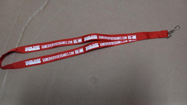 Lanyard - GAME OVER - Store Logo & website - 2024 - RED