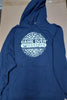 Game Tshirt - LONG SLEEVE HOODIE - GAME OVER - logo with ball of controllers - 2024 - (Navy Blue) - ADULT - SMALL