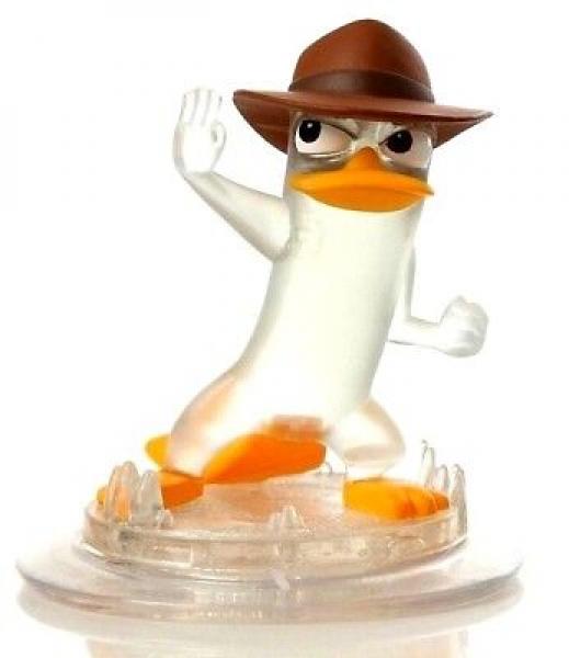Disney Infinity - Figure - Phineas and Ferb - Agent P - Perry Platypus - CRYSTAL angry duck with a fedora hat - USED