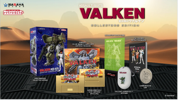 SNES Assault Suits Valken - (also known as Cybernator) RETROBIT - the DELUXE Collector's Edition - BRAND NEW & SEALED