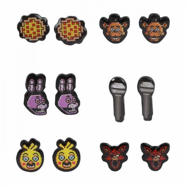 Gamer Gear - EARRINGS - Five Nights at Freddys FNAF - pixelated images - NEW