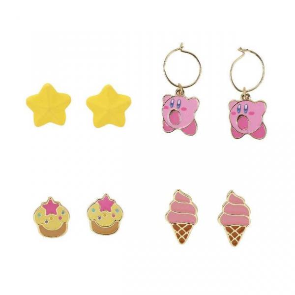 Gamer Gear - EARRINGS - Nintendo - Kirby - Junk Food - 4 pack - NEW