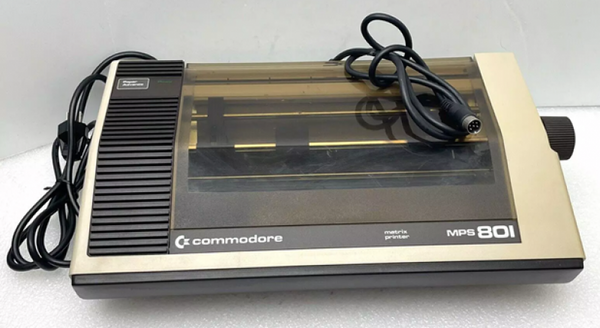 C64 MPS 801 Dot Matrix Printer - UNTESTED - AS IS
