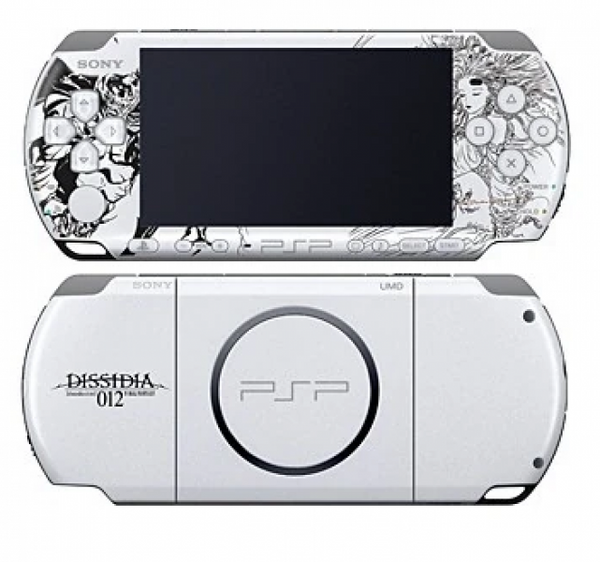 PSP F - PSP Core HW - Model 3000 - Brighter Screen - Limited Edition - Final Fantasy FF Dissidia 012 - White with Chaos and Cosmos - USED - JAPANESE IMPORT