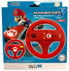 WiiU Driving Wheel Wiimote Holder - (1st) - Mario Kart 8 - Mario Red - Hori - Complete in Box - USED