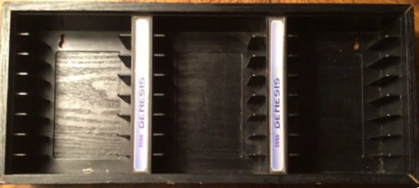 SG Sega Genesis - Black Storage Cartridge Organizer - Holds 24 genesis or master system games - USED