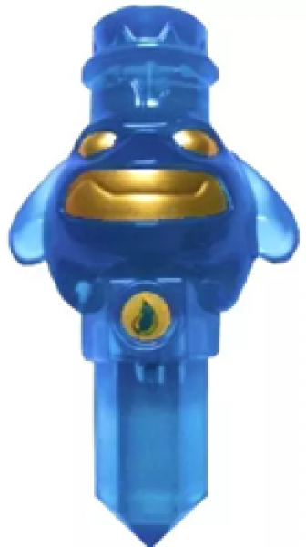 Skylanders- Trap Team - Traptanium Crystal - Water - Blue and gold - Legendary Jughead - Trap - USED