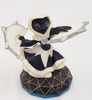 Skylanders - Swap Force - blue base - Enchanted Lightcore Star Strike - White and black cloak figure with 2 spiky half circle weapons - USED