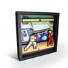 Gamer Gear - FRAMED ART - 9x9 in - Pixel Frames - Shadow Box Art - Street Fighter -  Boat Scene - NEW