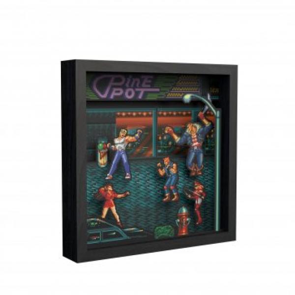 Gamer Gear - FRAMED ART - 9x9 in - Pixel Frames - Shadow Box Art - Streets of Rage - NEW