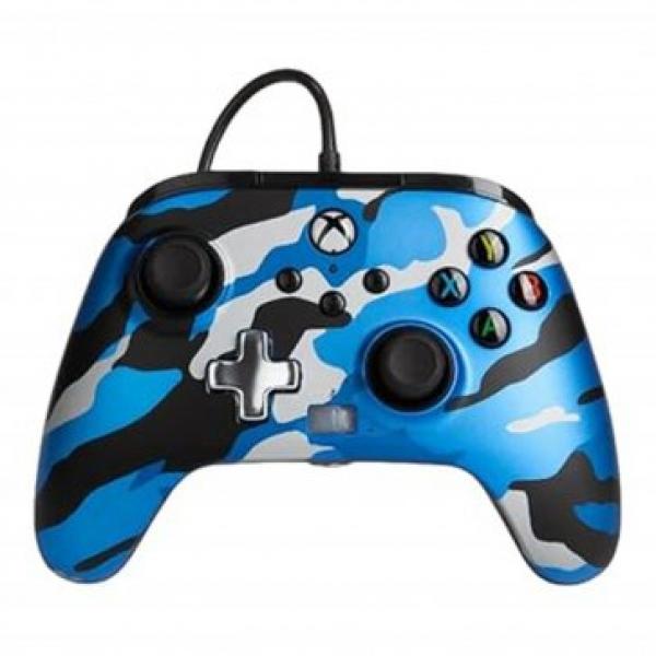 XSX XB1 PC Wired Controller (3rd) Power A - Blue Camo - NEW