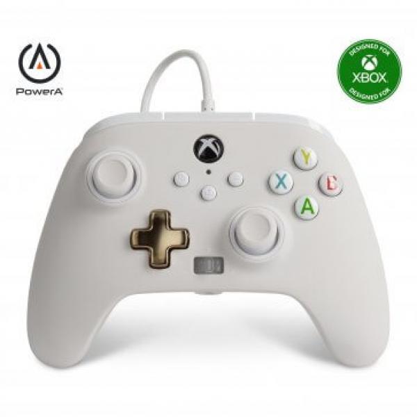 XSX XB1 PC Wired Controller (3rd) Power A - White Mist - NEW
