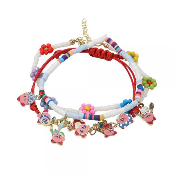 Gamer Gear - BRACELET - Nintendo - Kirby - Multi charmed - 3 pack set - NEW