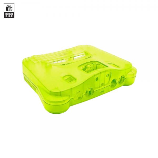 Repair Part - N64 Custom Color Shell (3rd) Repair Box - Hyperkin - Green Crystal - limited edition - NEW