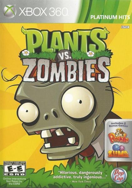X360 Plants vs Zombies - Peggle - Zuma - 3 on one disc - USED