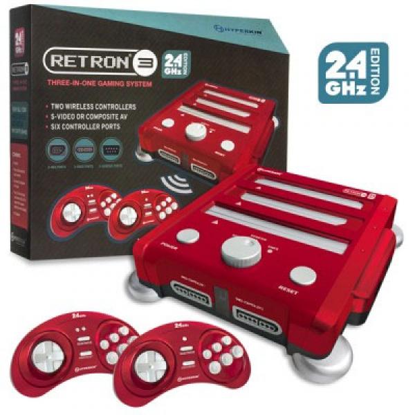 SNES NES SNES SG - RetroN 3 - HW - 3 in 1 system - NEW 2015 - 2.4G edition - RED - NEW