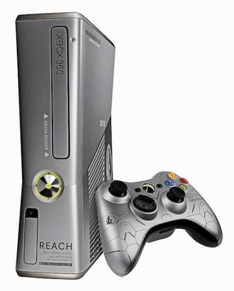 X360 F - X360 HW - Slim HW - Silver - Halo Reach Edition - with 250 GB Hard Drive - 1 matching cont - USED